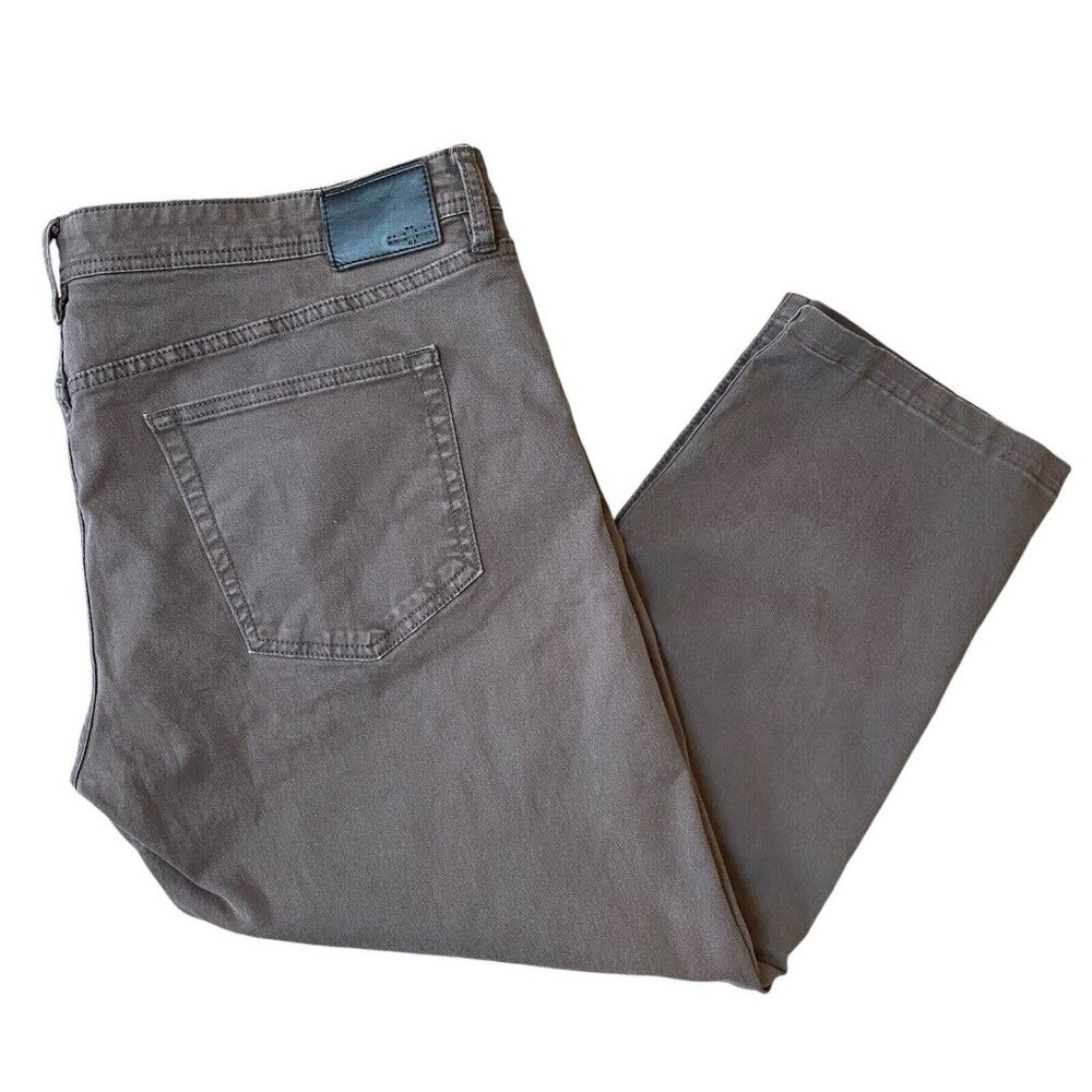 Liverpool Slim Straight Jeans Mens 40x27 Deep Earth Brown Stretch